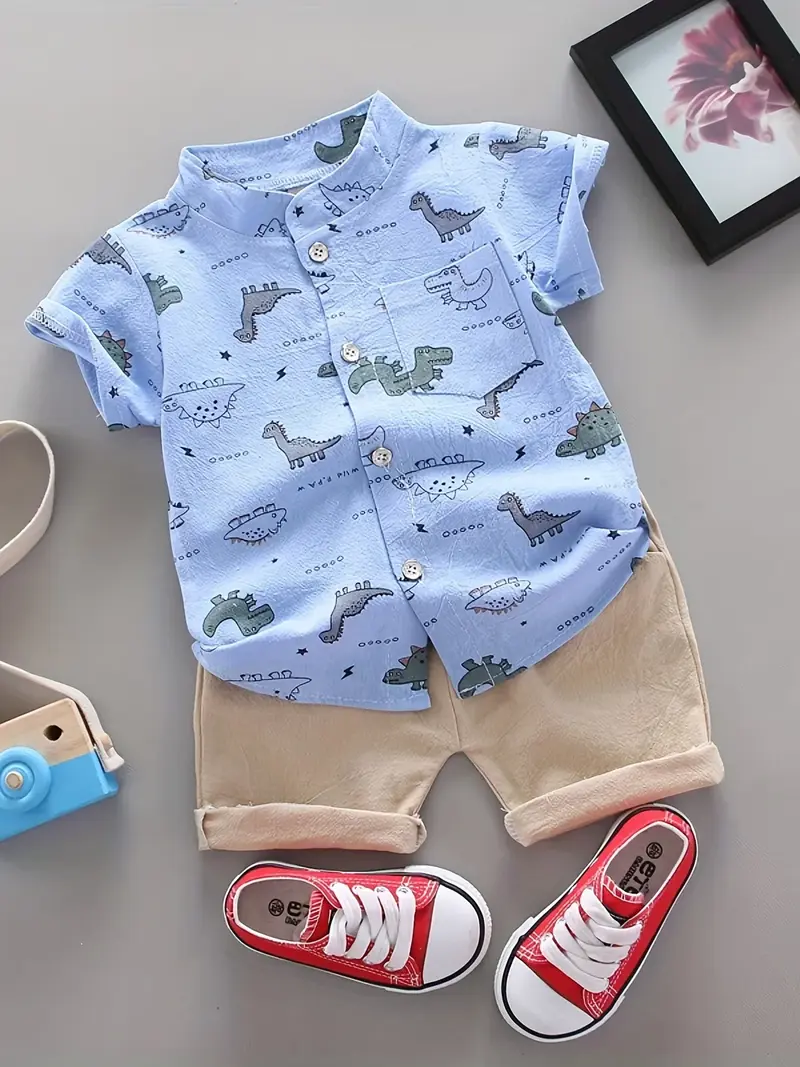 DinoDash™ – Zomerset met Korte Mouwen – Peuter Buitenspeel Outfit