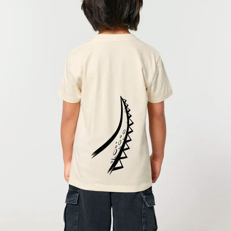 Dinosaur Face & Tail - Organic Cotton T-shirt for kids