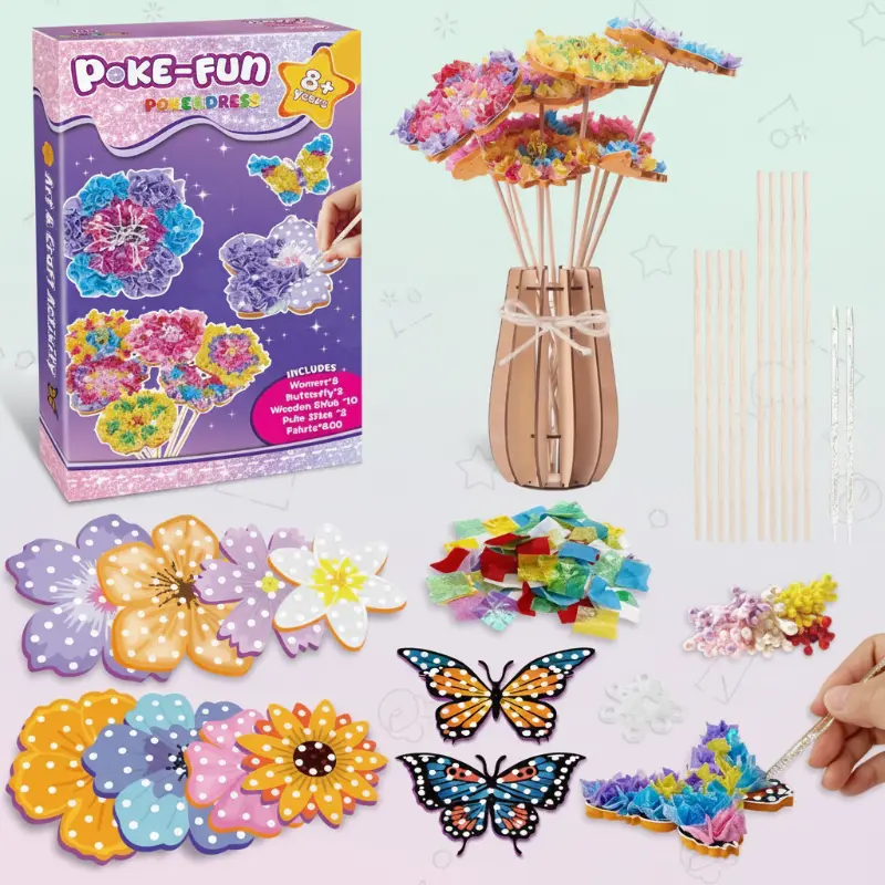 DIY Flower Poke Art – Creatief & Leerzaam – Bloemen Knutsel Set