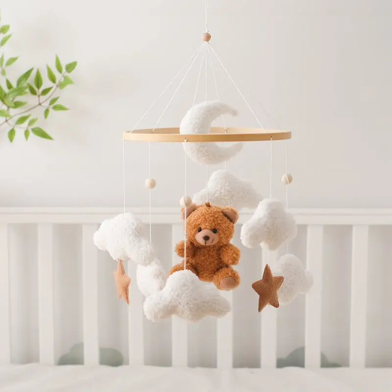 DreamCub™ – Rustgevende Babymobiel met Beer – Wieg & Box Decoratie