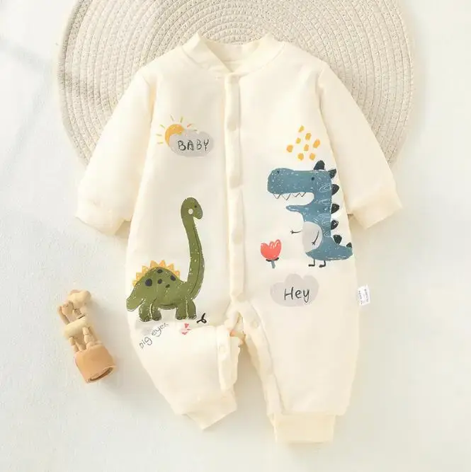 DreamHug™ – Zachte Cartoon Jumpsuit Pyjama – Unisex Baby Outfit