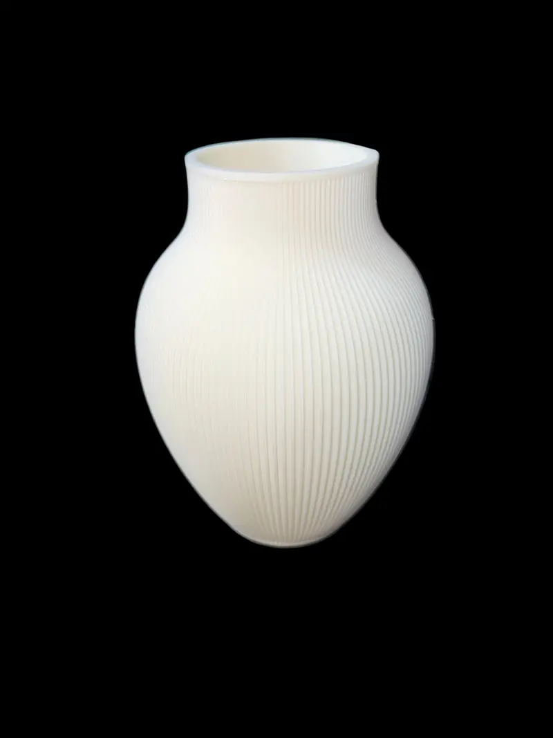 Elegante Geribbelde Design Vaas – 3D