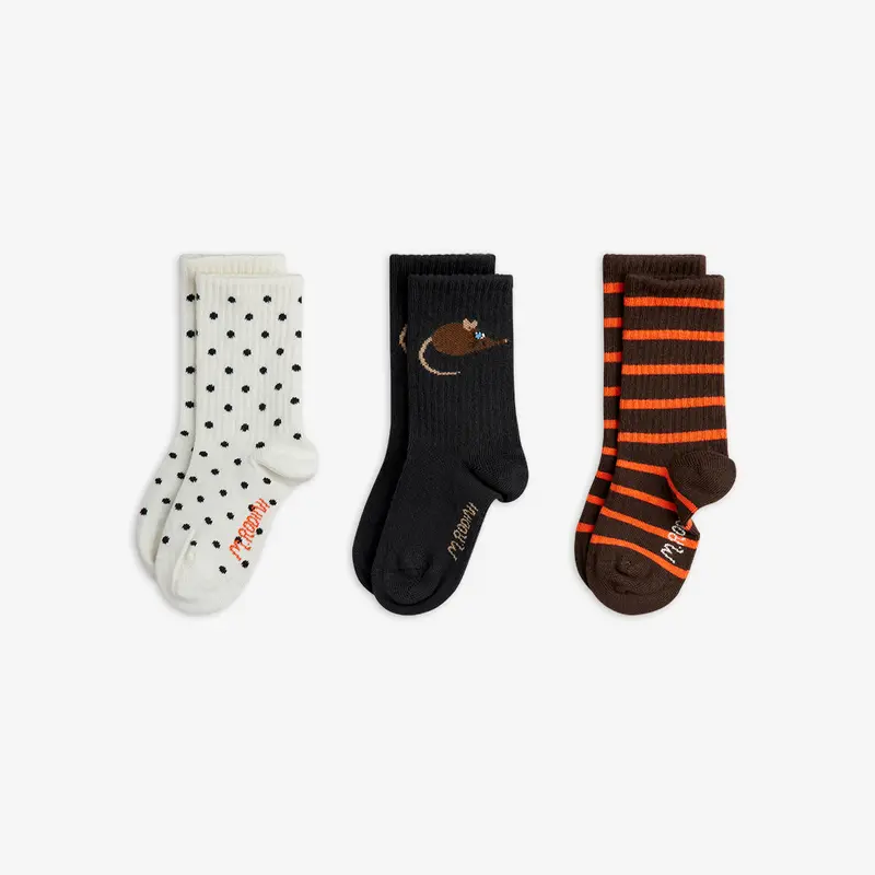 Elephant shrew 3-pack socks
