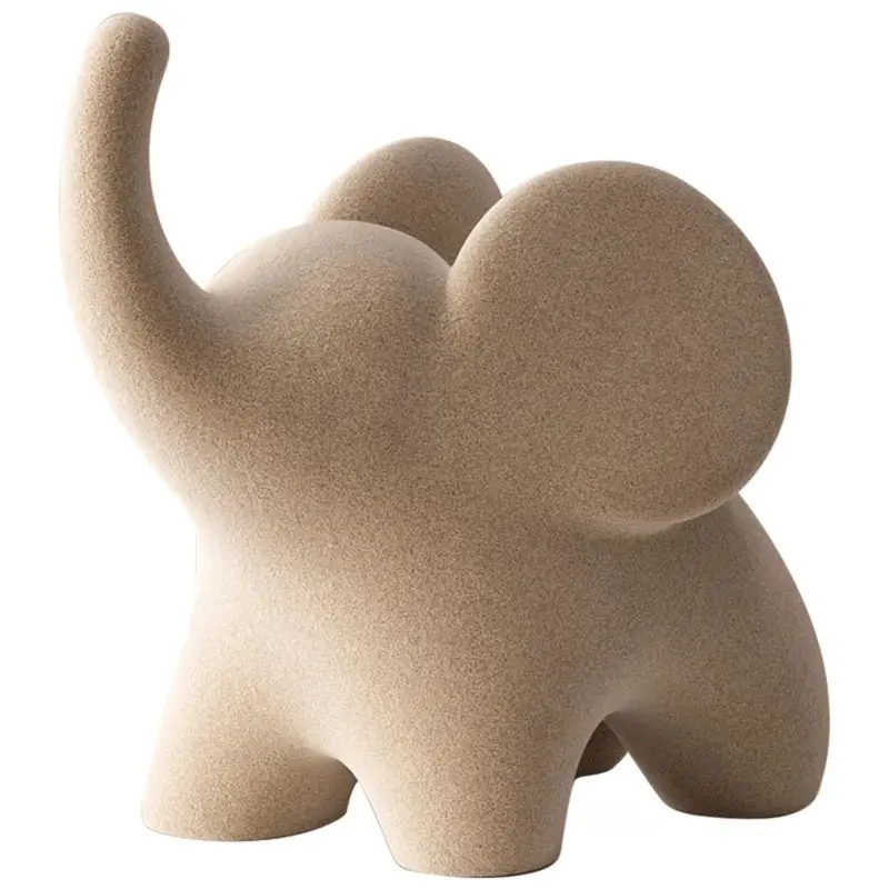 Elysia Olifant Beeld - Minimalistische Hars, Uniek Decoratief Ornament