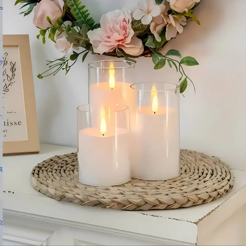 Elysia Vlamloze Kaars Set - 3D LED, Veilig en Elegante Decoratie