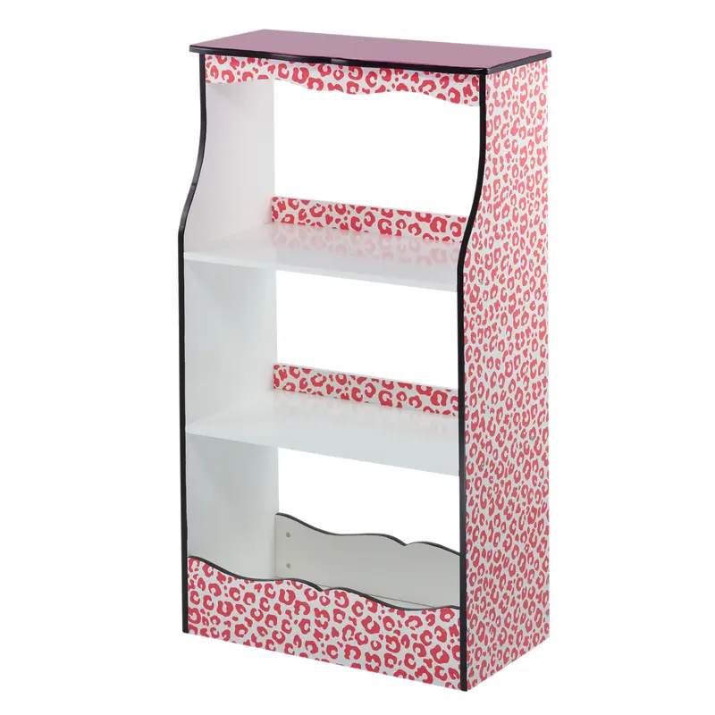 Fantasy Fields Karlie Kids Wooden Bookcase Storage, 4 Tier Bookshelf & Toy Organiser Pink