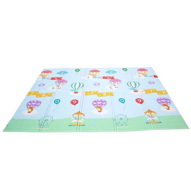 Fantasy Fields Large Baby Crawling Mat, Kids Soft Foam Reversible Play Mat, Hot Air Balloon Themed