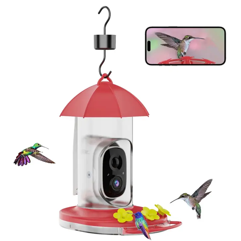 FeatherViewHD™ – Slim Vogelvoederhuis met 1080P Camera – Breedhoek Vogel Observatie