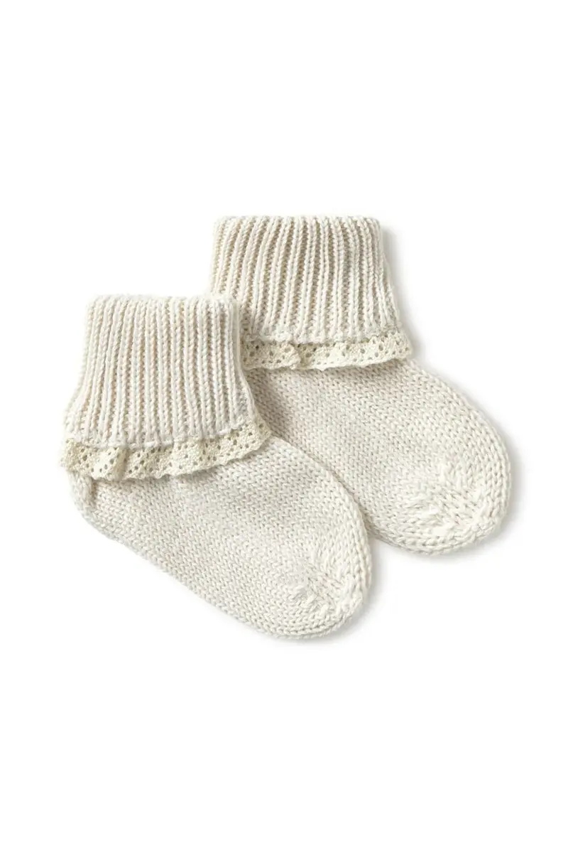 Fleur knitted socks - cream