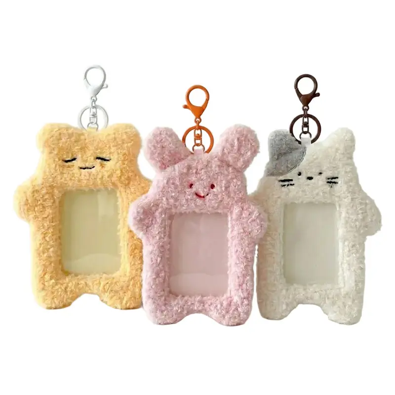 Fluffy Card Holder Keychain - Pick One