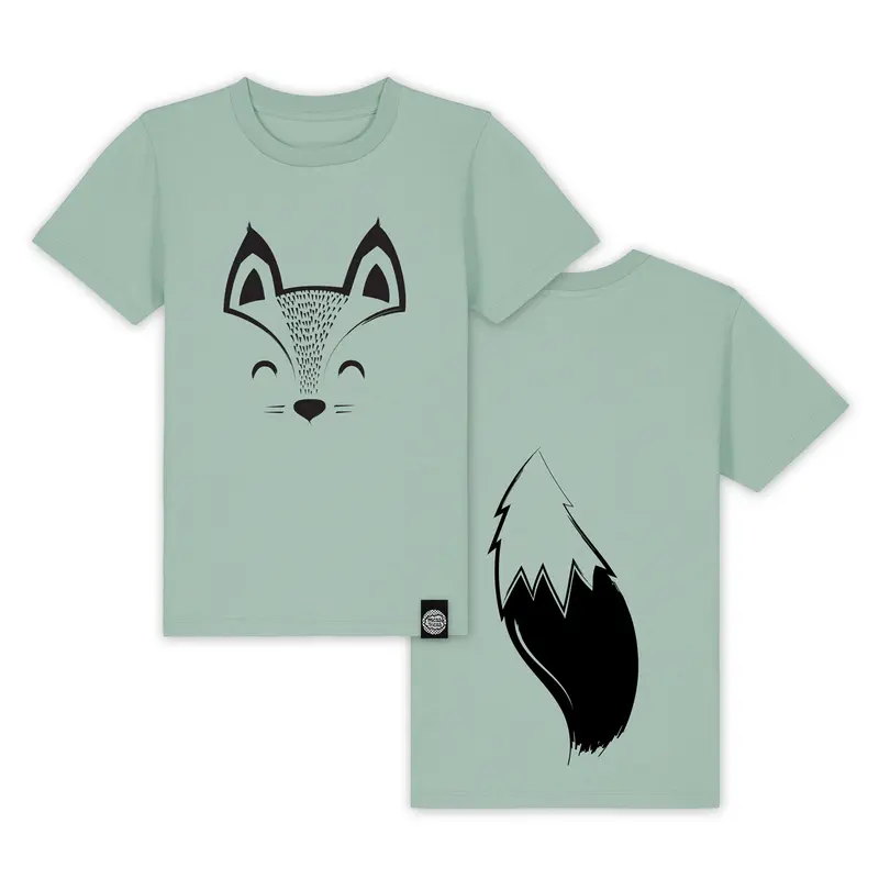 Fox Face & Tail - Organic Cotton T-shirt for kids