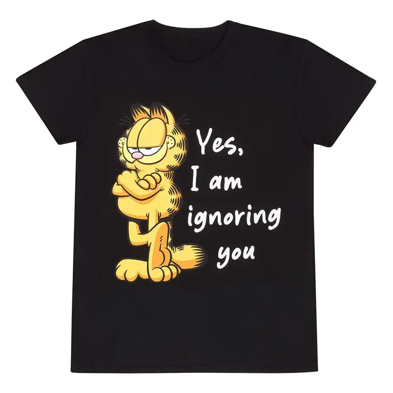 Garfield Ignoring You T-Shirt – Black Graphic Tee