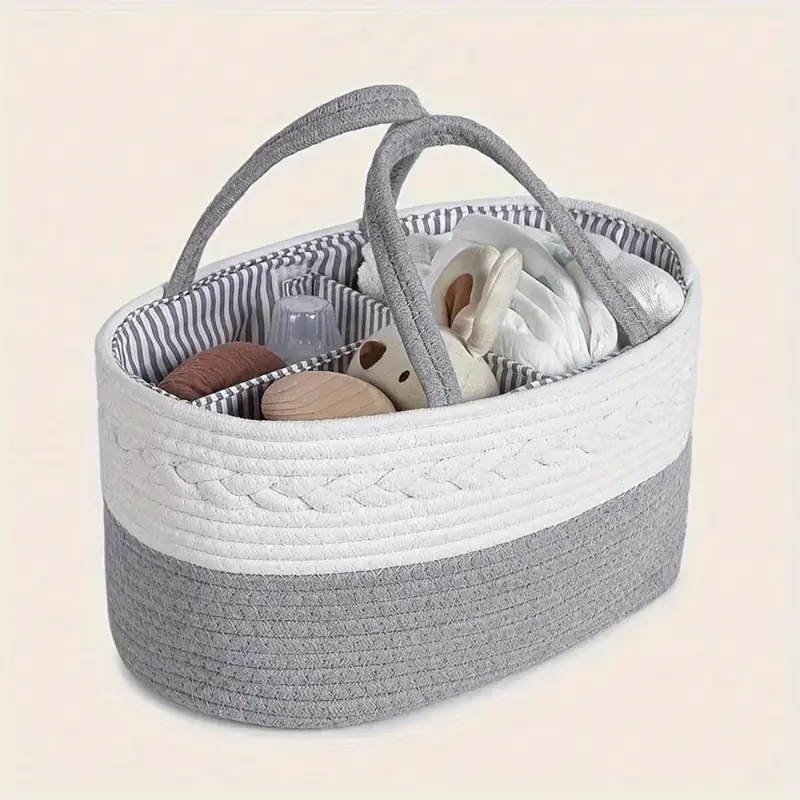Gavio Baby Organizer - Gevlochten Grijs, Draagbaar Design