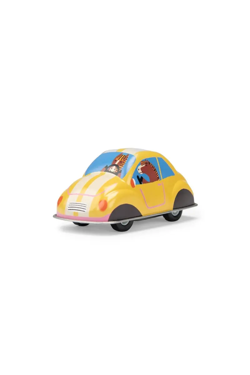 Gele frictieauto - Les jouets métal