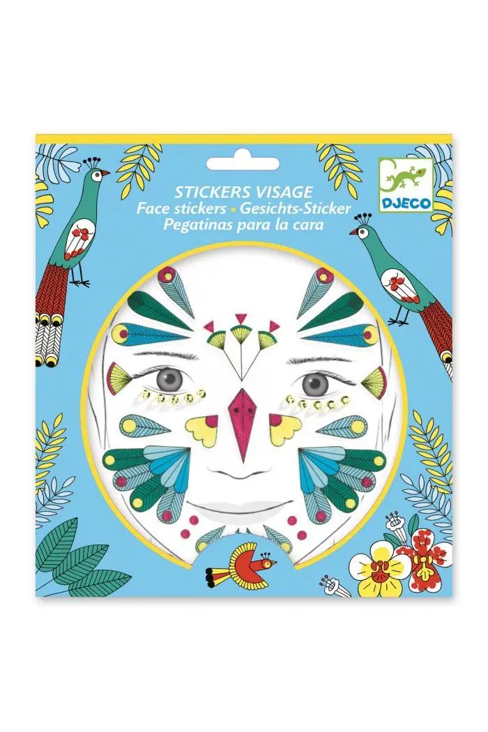 Gezicht Stickerset Vogel