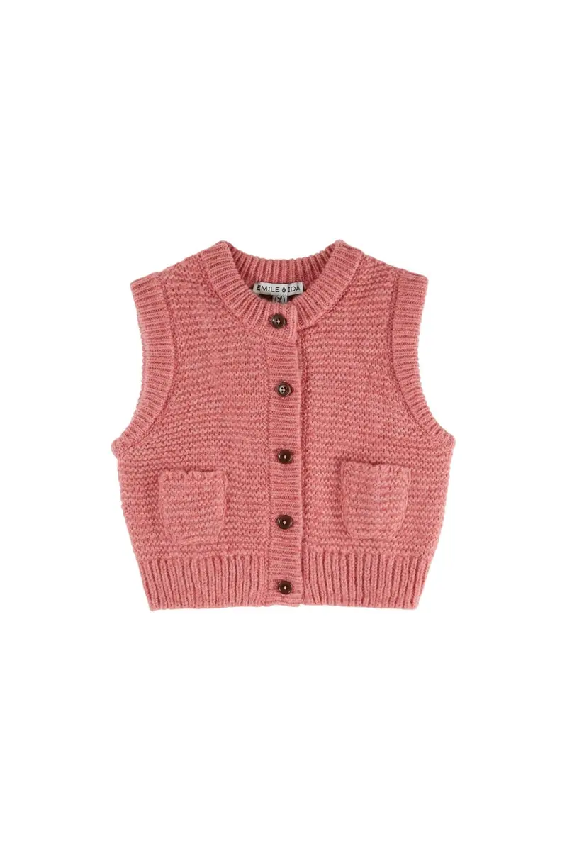 Gilet sans manches doudou - Blush