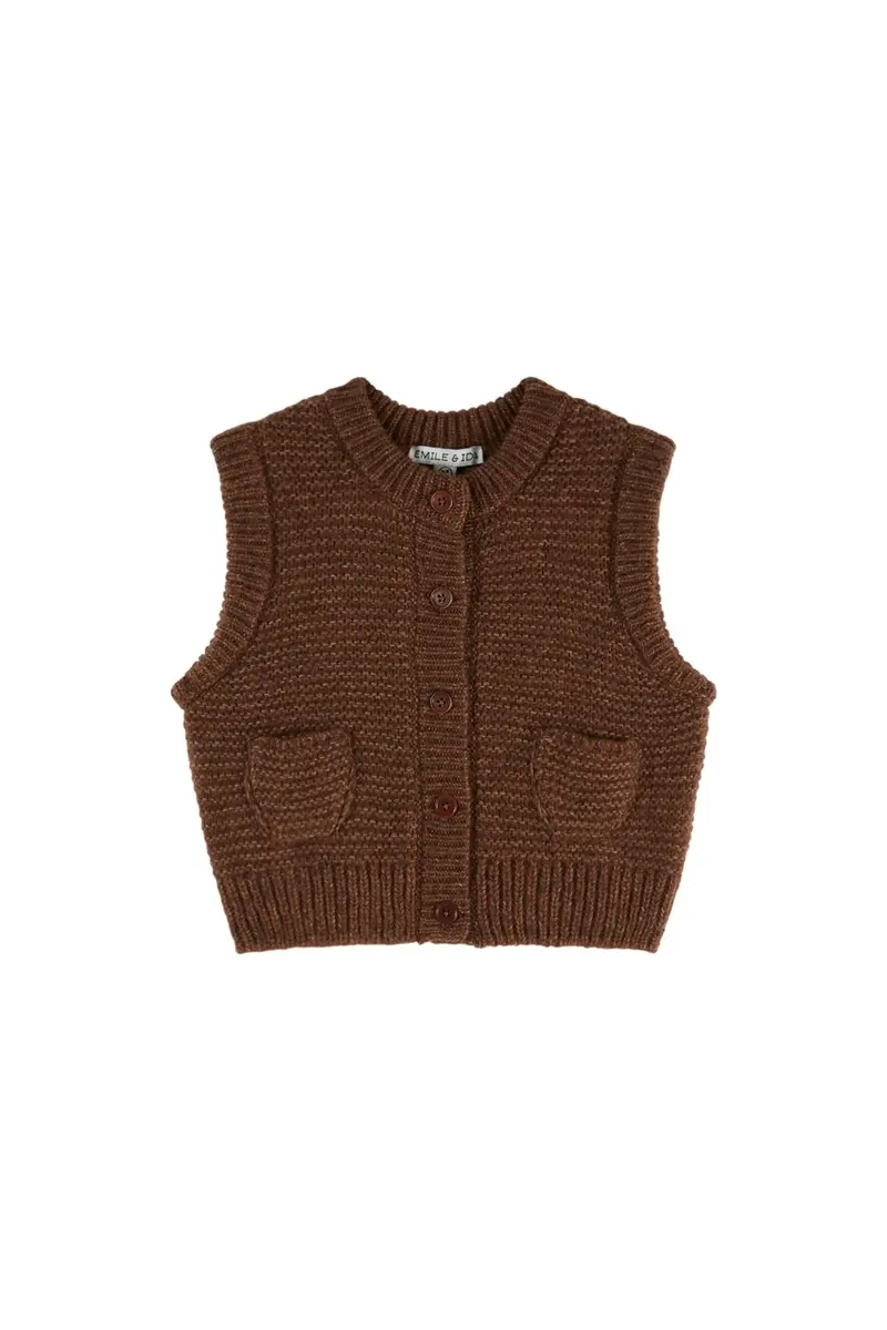 Gilet sans manches doudou - Chataigne