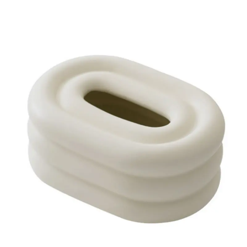 Gleam Tissue Holder - Keramiek, Modern Ontwerp