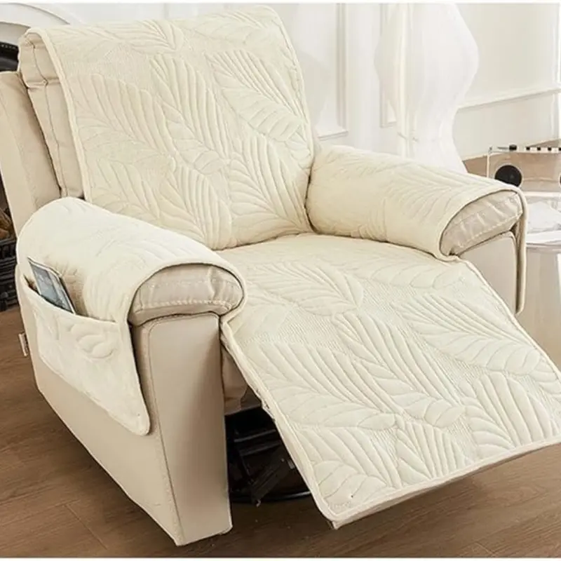 Grove Fauteuilhoes - Microvezel met Bladpatroon, Antislip