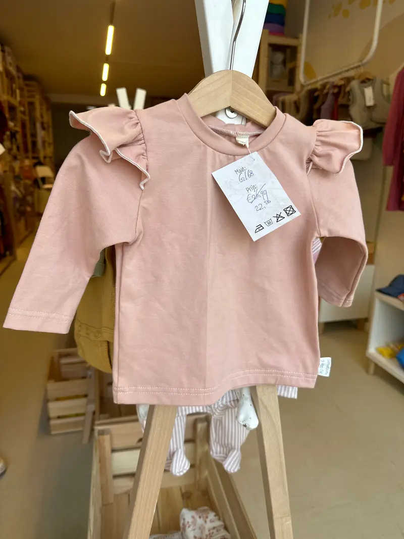 Handgemaakt truitje roze maat 62/68
