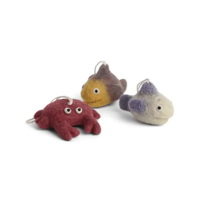 Hanger - Krab en Vis (Set van 3)