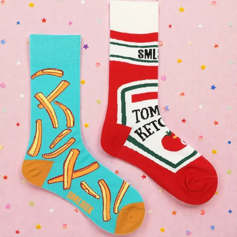 Happy Socks - Patat en Ketchup (maat 38-45)