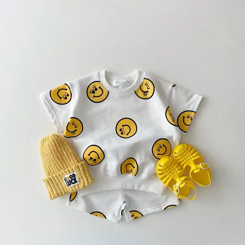 HappyDots™ – Zomerset met Smileyprint – Unisex Kinderoutfit