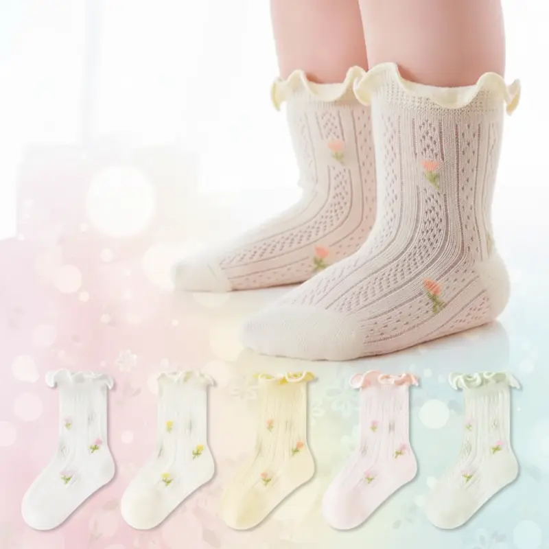 HappyToes – Kleurijk & Schattig – Baby Sokken (Set van 5)