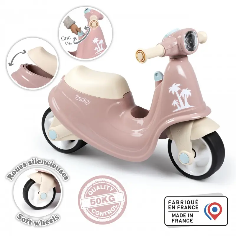 Hello Loomi Retro Ride-on Scooter For Kids - Pink