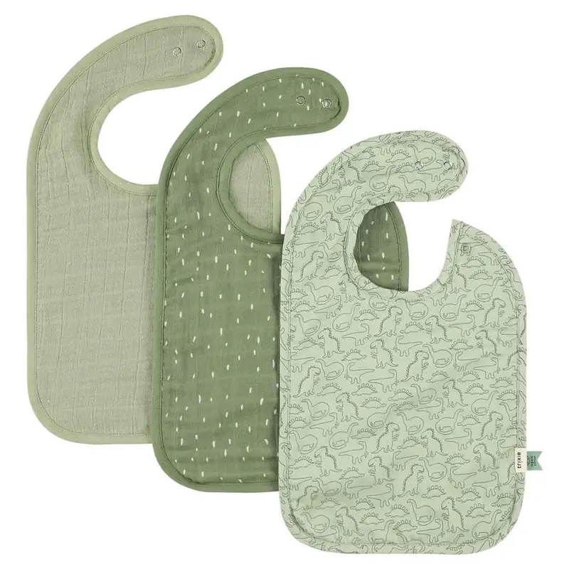 HelloLoomi Bib 3-pack mix - Daring Dino
