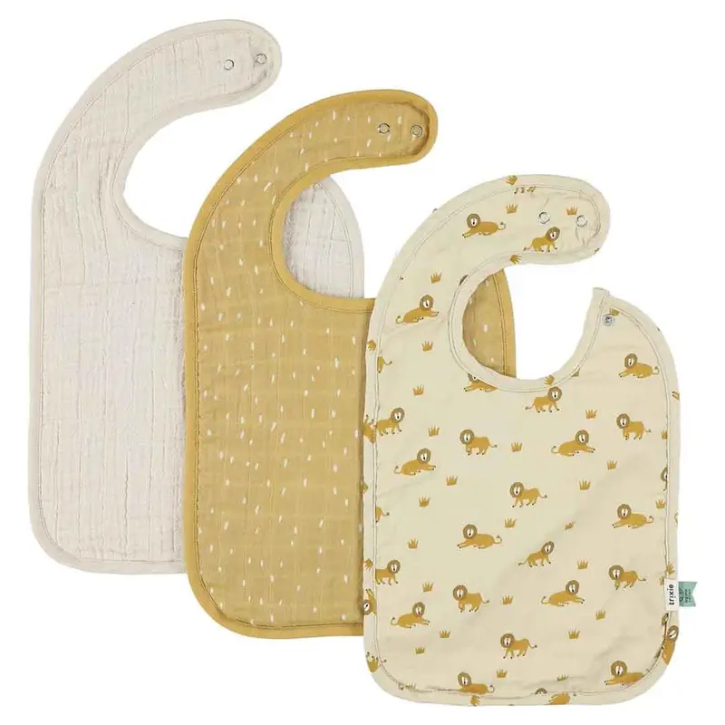 HelloLoomi Bib 3-pack mix - Lively Lion