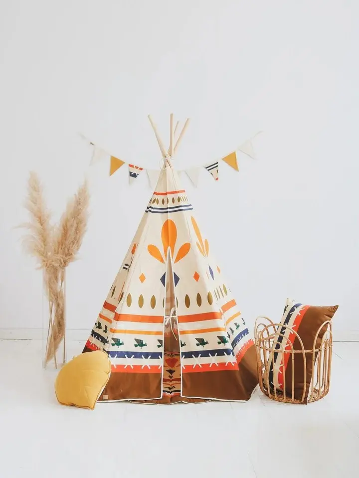 HelloLoomi Teepee Tent with Mat - Native Vibe