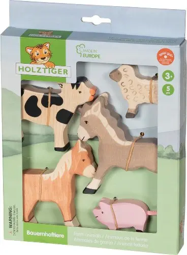 Holztiger – Houten Boerderijdieren Set | 5 Stuks ( 80629) NIEUW