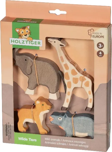 Holztiger – Wilde Dieren Set | 4 Stuks (80632) NIEUW