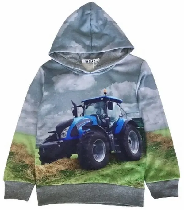 Hoodie New Holland grijs