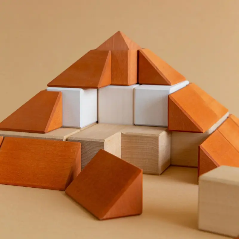 Houten Blokken set - Piramide