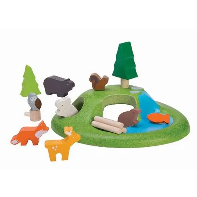 Houten bosdieren set