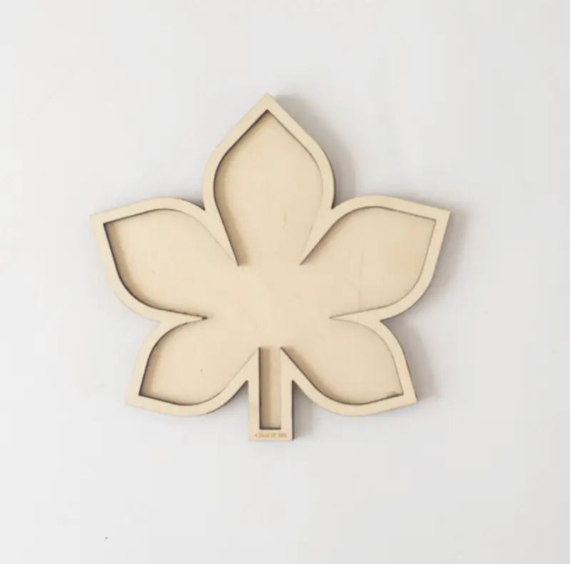 Houten speeltray - herfstblad
