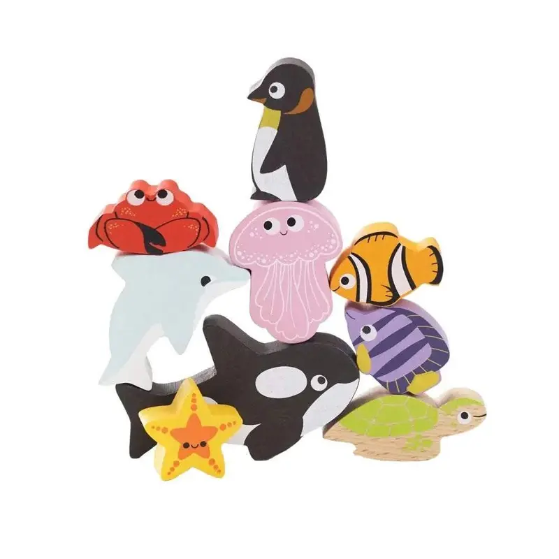 Houten Stapeldieren - Oceaan
