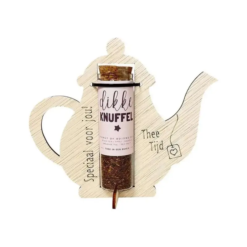 Houten Theepot Cadeauset - Dikke Knuffel