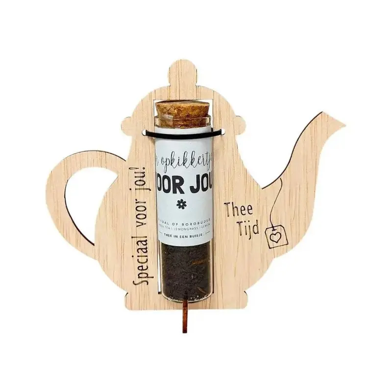 Houten Theepot Cadeauset - Opkikkertje