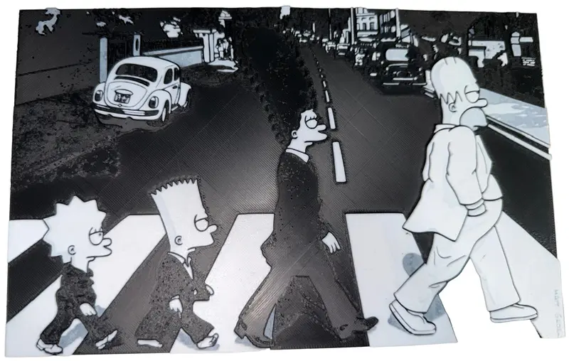 Hueforge The Simpsons - The Beatles