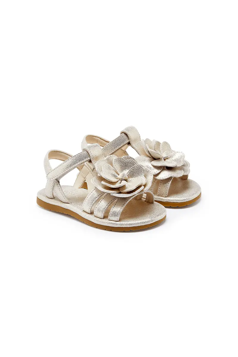 Iles Fields Sandals - Shimmer Buttercup - Silver Metallic Leather