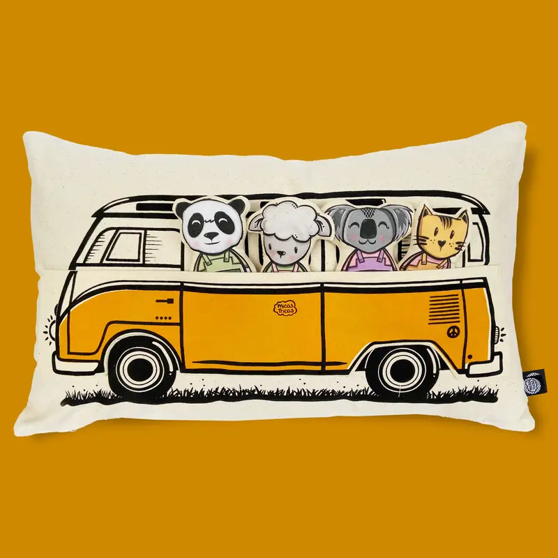 Interactive Cushion - Summer van (orange)