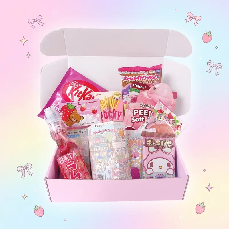 Japanese Pink Kawaii Snack Bundle 💖