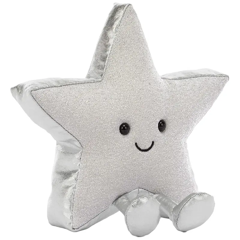 jellycat amuseable knuffelster silver - 17 cm
