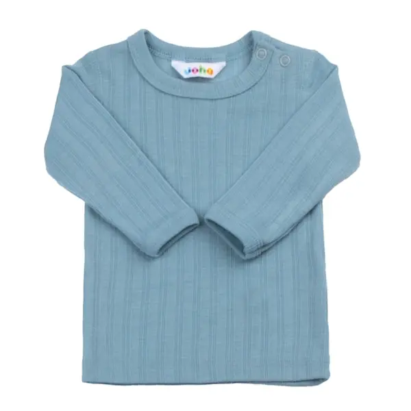 Joha shirt lange mouw | blauw | wol zijde