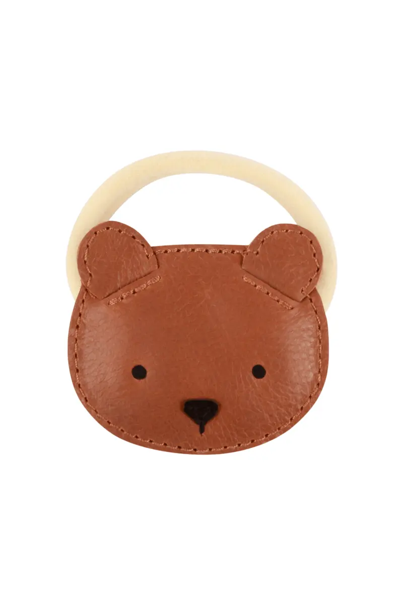 Josy Classic Hair Tie - Bear - Cognac Classic Leather