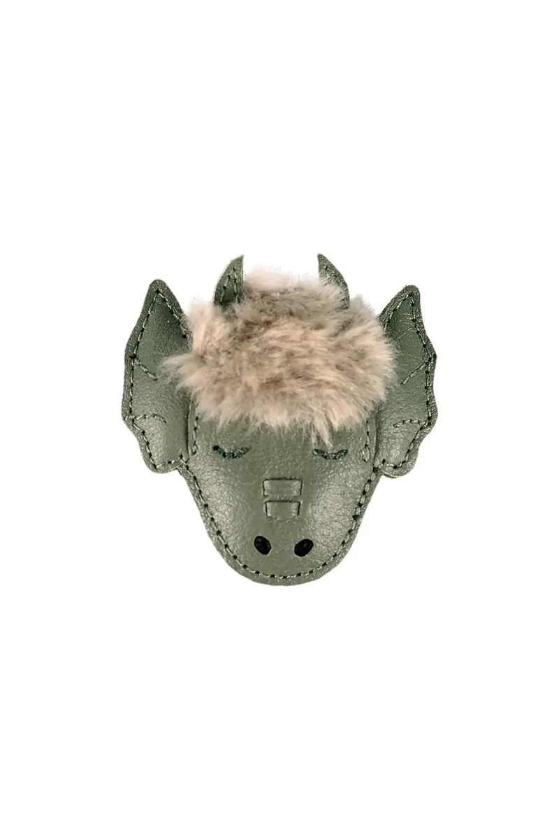 Josy Exclusive Hairclip Draak Green Bay Leather