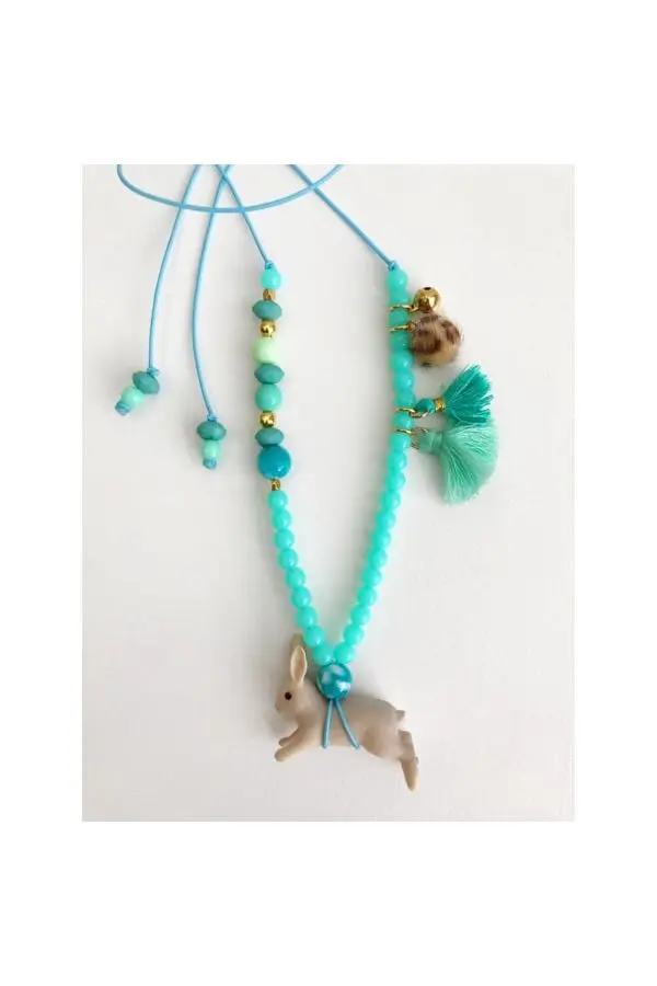 Kaatje Konijn (Turquoise) Ketting